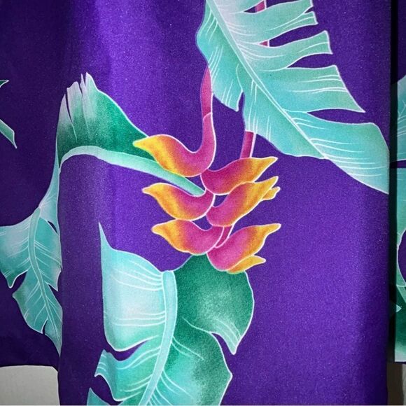 Vintage Hilo Hattie Tropical Print Flutter Short Sleeve Blouse Shirt Top - Picture 4 of 13